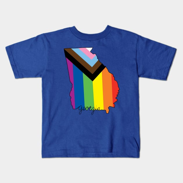 Georgia Pride Kids T-Shirt by Johadesigns